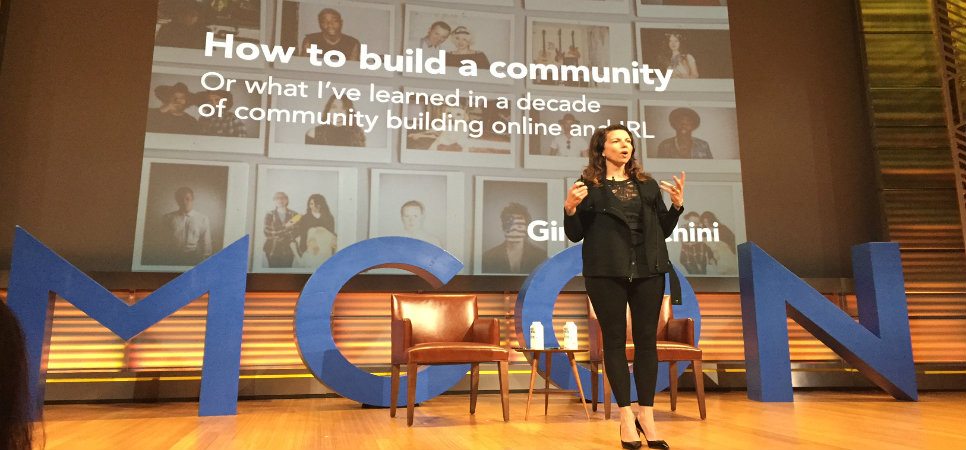 Gina Bianchini, founder of Mightybell at MCON 2016